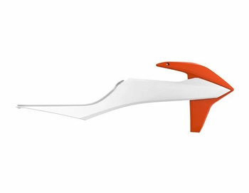 POLISPORT OSŁONY CHŁODNICY (KOMPLET) KTM EXC/EXC-F '20-'22 KOLOR BIAŁY/POMARAŃCZOWY