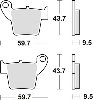 TRW ZF KLOCKI HAMULCOWE KH346 SINTER OFFROAD HONDA CRF 250 04-, CRF 450 02-, TYŁ