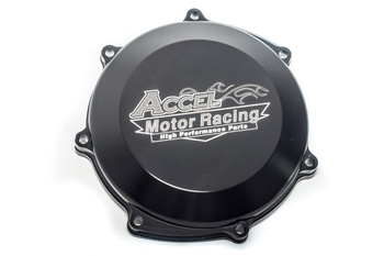 ACCEL POKRYWA SPRZĘGŁA ALUMINIOWA (Z USZCZELKĄ) YAMAHA YZF 250 '03-'14, WR 250F '03-'14 KOLOR CZARNY - PROMOCJA