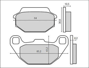 BRENTA KLOCKI HAMULCOWE KH305 (ORGANIC) KYMCO/SYM