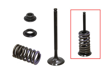 PSYCHIC 2024/03 ZAWORY WYDECHOWE (KOMPLET ZAWORÓW ZE SPRĘŻYNAMI I PODKŁADKAMI) HONDA CRF 150 F '06-'17 STALOWY (MX-09544E) (25,9X4,94X82,63MM)