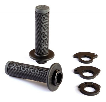 X-GRIP MANETKI (GRIPY) BRAAAAP GRIPS LOCK-ON-GRIP (Z ADAPTERAMI ROLGAZU) GREY KOLOR SZARY