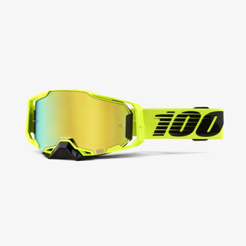 100 PROCENT GOGLE MODEL ARMEGA NUCLEAR CIRCUS -GOLD LENS - KOLOR ŻÓŁTY FLUO SZYBKA ZŁOTE LUSTRO STARY KOD: 50710-356-02