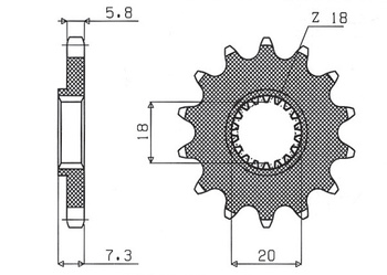 SUNSTAR ZĘBATKA PRZEDNIA 432 12 SUZUKI RM 125 '92-'07, RMZ 250 '10-'12 (JTF427.12) (ŁAŃC. 520) (43212JT)