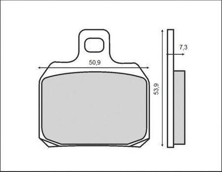 BRENTA KLOCKI HAMULCOWE KH266 (ORGANIC) BREMBO, TYŁ APRILIA RSV 1000, DUCATI 696/796/821/848/937/939/944/1000/1098/1100/1200/1299
