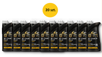 MANNOL OLEJ SILNIKOWY 4T PLUS 10W40 1L (API SL, JASO MA/MA2) SEMISYNTETYK (7202) (20) - KARTON 20 SZTUK (PAKIET)