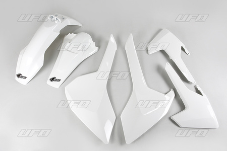 UFO KOMPLET PLASTIKÓW HUSQVARNA TE/TX 125/250/300 '17-19, FE 250/350/450/501 '17-19 KOLOR BIAŁY (HU618E041)