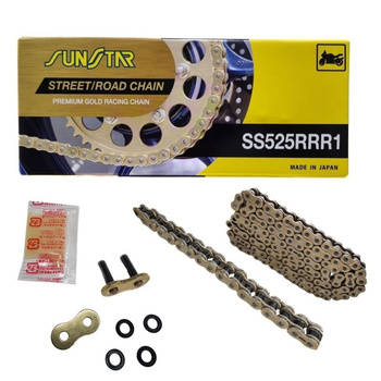 SUNSTAR ŁAŃCUCH NAPĘDOWY 525RRR1-110G (525ZVMXG) DO 1100 CCM (XW RING) KOLOR ZŁOTY (525RRR1110G) - ZASTĘPUJE SS525RTG1-110G - MADE IN JAPAN - OFERTA SPECJALNA