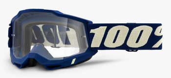 100 PROCENT GOGLE MODEL ACCURI 2 DEEPMARINE - CLEAR LENS - KOLOR NIEBIESKI/BIAŁY SZYBKA PRZEŹROCZYSTA