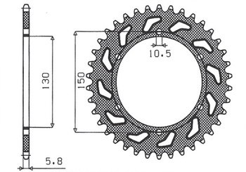 SUNSTAR ZĘBATKA TYLNA 236 46 HONDA NX 650 95-01, YAMAHA XJ 6 09-15 (JTR305.46) (JTR245/3.46) (ŁAŃC. 520) (23646JT)