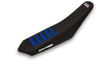 BLACKBIRD POKROWIEC / POSZYCIE NA SIEDZENIE SHERCO SE/SEF '13-'16 DOUBLE GRIP 3 KOLOR CZARNY NIEBIESKI