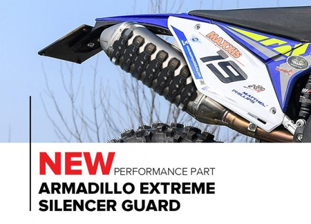 POLISPORT OSŁONA TŁUMIKA UNIWERSALNA ARMADILLO EXTREM SILENCER GUARD KOLOR SZARY (NARDO GREY)