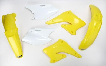 UFO KOMPLET PLASTIKÓW SUZUKI RMZ 250 '04-'06 KOLOR OEM (BIAŁY/ŻÓŁTY) (SU403E999)