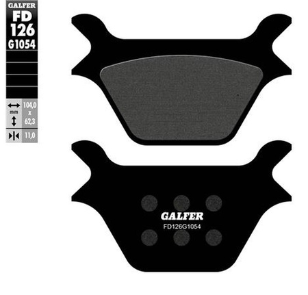 GALFER KLOCKI HAMULCOWE KH200 PÓŁMETALICZNE HARLEY DAVIDSON (OFERTA SPECJALNA) WYPRZEDAŻ