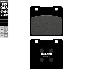 GALFER KLOCKI HAMULCOWE KH103 PÓŁMETALICZNE