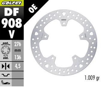 GALFER TARCZA HAMULCOWA TYŁ BMW R 1300GS ADVENTURE '23-'25 (ROUND DISC) (310X181X4.5MM)