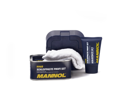 MANNOL SCHLEIFPASTE PROFI 400G - ZESTAW DO POLEROWANIA LAKIERU (9960) (24)