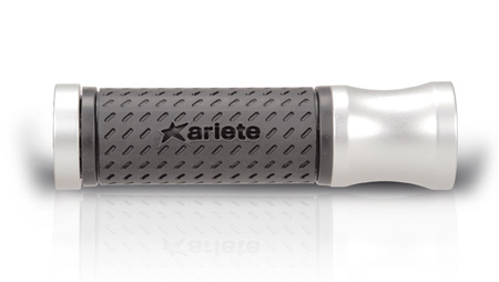 ARIETE MANETKI ROAD ALU-RUB SYSTEM LOCK-ON (125 MM) Z OTWOREM KOLOR SREBRNY