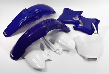 UFO KOMPLET PLASTIKÓW YAMAHA YZF 250 '01-'02 KOLOR OEM (BIAŁY/NIEBIESKI) (YA303E999)