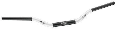 ACCEL KIEROWNICA ALUMINIOWA 28,6 MM TAPER MX WZÓR YAMAHA YZ WYSOKA (7075-T6) ERGAL DWUKOLOROWA BIAŁY+CZARNY (SZER. 803MM, WYS. 92MM)