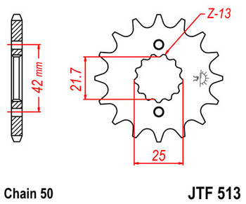 JT ZĘBATKA PRZEDNIA 566 18 SUZUKI GSF 1250 '07-'13, GSX 1400 '01-'08 (ŁAŃC. 530) - PATRZ 51318JT (JTF513.18)