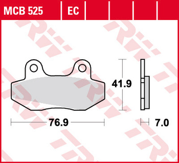 TRW ZF KLOCKI HAMULCOWE KH86 ORGANIC HONDA NSR 50 89-96, NSR 80 87-92, FS 125 SONIC 03-, PRZÓD (PROMOCJA)