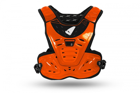UFO OSŁONA KLATKI PIERSIOWEJ (ZBROJA) CHEST PROTECTOR REACTOR DZIECIĘCA / JUNIOR / KID KOLOR NEON POMARAŃCZOWY (CE LEVEL 2) - ZASTĘPUJE PT02275FFLU - KOLEKCJA 2024