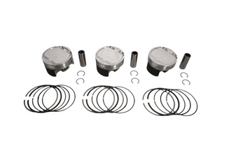 WOSSNER KOMPLET TŁOKÓW SEA DOO SPARK ACE '14-'19 (4T) (+ 1 MM=75,00 MM) (TŁOK 74,94MM) (3 SZT) (SWORZEŃ 17MM) (TŁOK SEA DOO) 11.0:1