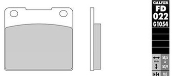 GALFER KLOCKI HAMULCOWE KH036 SPIEK METALICZNY TYŁ WYPRZEDAŻ