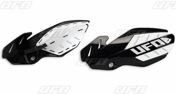 UFO OSŁONY RĄK (HANDBARY) FLAME KTM SX 125 '16, SX 250 '14-'16, EXC 250/300 '14-'16, SXF/EXCF '14-'16, KOLOR CZARNY/BIAŁY (Z MOCOWANIAMI)