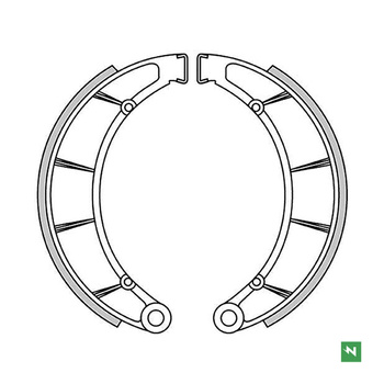 NEWFREN SZCZĘKI HAMULCOWE PRZÓD MOTO GUZZI V7 SPECJAL 700 '69-'71; V 750 SPRT 750 '72-'74; T 850 '74-'75; GT 850 CALIFORNIA '72-'74 (220X25MM)