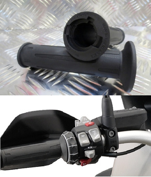 ARIETE MANETKI ROAD BMW DO GRZANYCH RĄCZEK ORAZ SYSTEMU MULTI-CONTROL (125 MM) Z OTWOREM KOLOR CZARNY ( ŚR 26+26MM) (WZÓR BMW) (12)