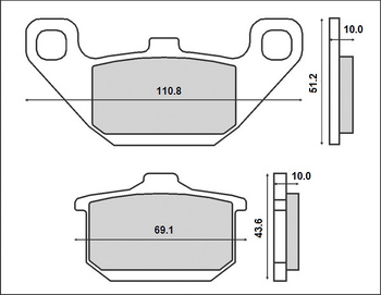 BRENTA KLOCKI HAMULCOWE KH085 (ORGANIC)