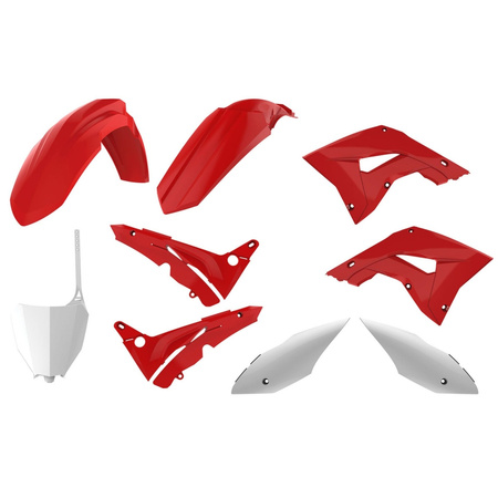 POLISPORT KOMPLET PLASTIKÓW HONDA CR 125/250 '04-'07 (RESTYLING NA MODEL 2020) KOLOR CZERWONO BIAŁY OEM