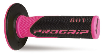 PROGRIP MANETKI PG801 OFF ROAD (22+25MM, DŁ.115MM) KOLOR RÓŻOWY FLUO/CZARNY (DWUSKŁADNIKOWE) (801-297)