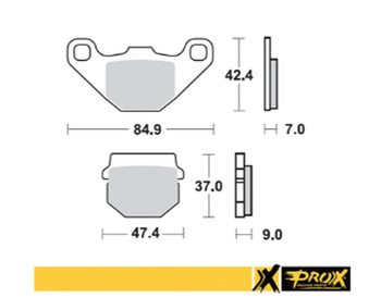 PROX KLOCKI HAMULCOWE KH83 KAWASAKI KX 80 '88-'96, KDX 125 '90-'94, KMX 125 '86-'98, SUZUKI RM 80 '86-'01, RM 85 '02-'04 PRZÓD