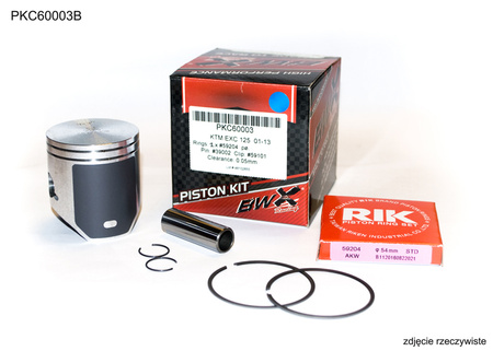 BEARING WORX TŁOK KTM (2T) SX 125 (SX125) '01-'23, EXC 125 (EXC125) '01-'16, HUSQVARNA TC 125 '14-'22, TE 125 '14-'16 BETA RR 125 '18-'19 (53,95MM) PIERŚCIENIE RIK 2SZT.