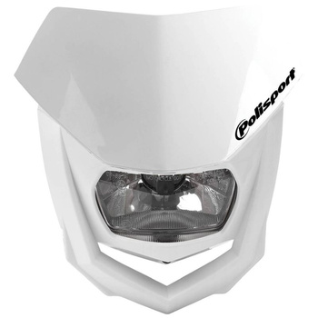 POLISPORT PROMOCJA LAMPA PRZEDNIA MODEL HALO (ŻARÓWKA HALOGENOWA) KOLOR BIAŁY