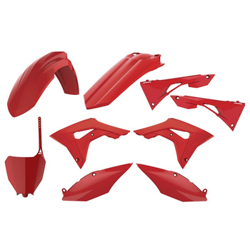 POLISPORT WYPRZEDAŻ KOMPLET PLASTIKÓW HONDA CRF 250R '18-'21; CRF 450R '17-'20 KOLOR CZERWONY