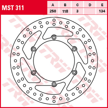 TRW ZF TARCZA HAMULCOWA PRZÓD SUZUKI RM 125 / 250 89-12, DR 250 95-07, DRZ 400 00-05, YAMAHA YZ / WRF 01-07, WR / YZ 426 / 450 01-15 (PROMOCJA)
