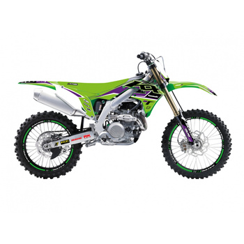 BLACKBIRD KOMPLET NAKLEJEK (OKLEIN) KAWASAKI KX 250F '21-'23, KX 450F '19-'24 DREAM 5 KOLOR ZIELONY CZARNY