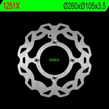 NG TARCZA HAMULCOWA PRZÓD BETA 125RR (4T) '08-'22, RR125 (2T)'19-'22, RR50 WAVE (260X105X3.5)