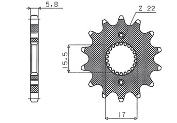 SUNSTAR ZĘBATKA PRZEDNIA 332 15 HONDA CR 80/85 '86-'07 (JTF1256.15) (ŁAŃC. 420) (33215JT)