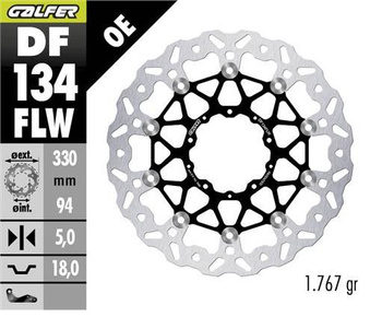 GALFER TARCZA HAMULCOWA PRZÓD HONDA CBR 1000RR '20-; CMX 1100 REBEL '21- (WAVE FLOATING) (330X94X5MM)