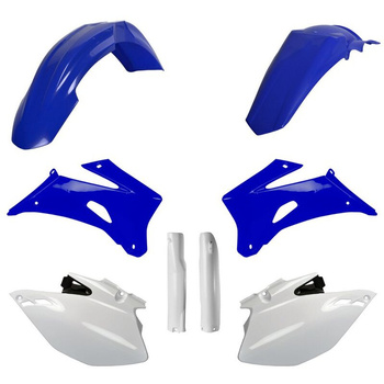 POLISPORT KOMPLET PLASTIKÓW (FULL KIT) YAMAHA WR 250F '07-'14; WR 450F '07-'11 W ZESTAWIE OSŁONY AMORTYZARORÓW (8398200001) KOLOR NIEBIESKO BIAŁY OEM