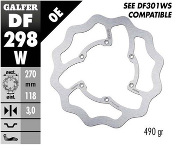 GALFER TARCZA HAMULCOWA PRZÓD YAMAHA WR 450F '16-'19, YZ 125/250 '18-'21, YZ 250F/450F '16-'20 WAVE (270X118X3MM)