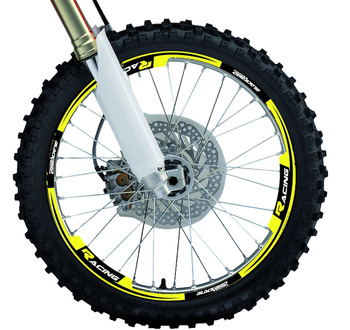 BLACKBIRD KOMPLET NAKLEJEK (OKLEIN) NA FELGI (RACING) KOLOR ŻÓŁTY FLUO