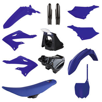 POLISPORT KOMPLET PLASTIKÓW YAMAHA YZ 125/250 '02-'21 (RESTYLING NA MODEL 2022) (ZAWIERA ZBIORNIK PALIWA; SIEDZENIE KOMPLETNE; AIRBOX; PRZEDNI I TYLNY BŁOTNIK; OSŁONY CHŁODNICY; PANELE BOCZNE) KOLOR NIEBIESKI