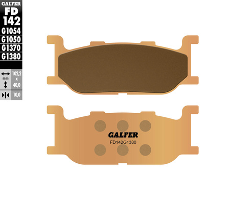 GALFER KLOCKI HAMULCOWE KH179 SPIEK METALICZNY (ZŁOTE)
