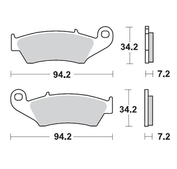 MOTO-MASTER KLOCKI HAMULCOWE KH185 / KH389 SINTER METAL ENDURO: 21 (NITRO) BETA RR 2T 125/200 '19-, RR 2T 250/300 '13-, RR 4T 350/390 '11-'21, RR 4T 450 '05-'14, HONDA CR 125/250/500R '95-'07, CRF 230F/250R '03-'22, CRF 450R '02-